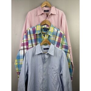 Seville Row Long Sleeve Button Down Shirt Size XL Lot Of 3 Preppy Classic